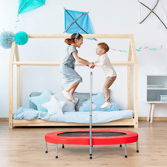 Foldable Trampoline, Double Mini Kids Trampoline Rebounder - GoplusUS