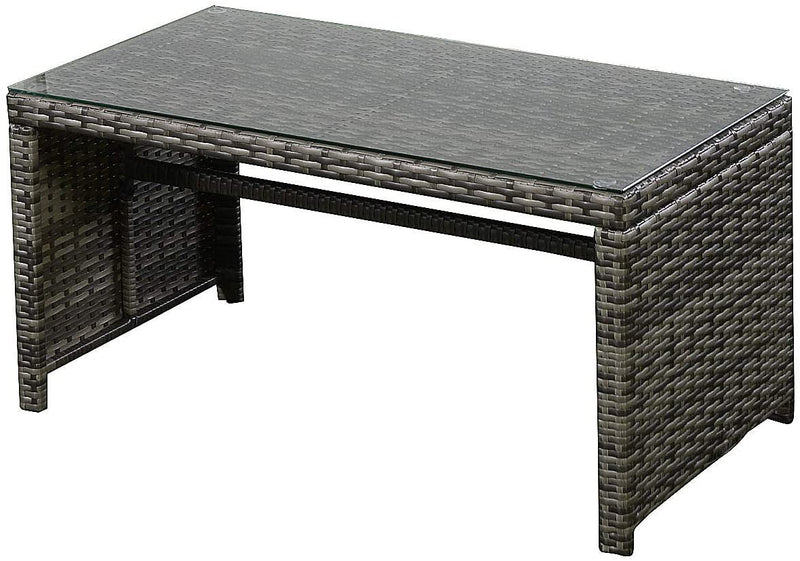 Load image into Gallery viewer, 4-Piece Wicker Patio Furniture Set for Outdoor Garden Lawn Pool Backyard (Mix Gray) - GoplusUS
