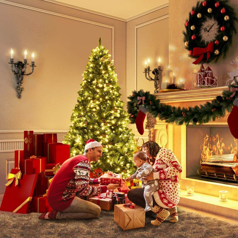 Load image into Gallery viewer, Pre-Lit Artificial Christmas Tree Premium Spruce Hinged Tree with 540 LED Lights
