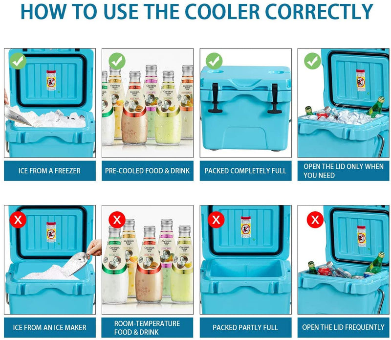 Load image into Gallery viewer, 16 Quart Cooler, Portable Insulated Ice Chest - GoplusUS

