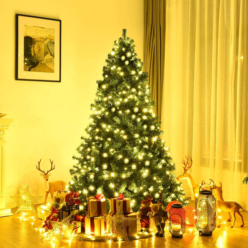 Load image into Gallery viewer, Pre-Lit Artificial Christmas Tree, Premium Hinged Spruce Tree
