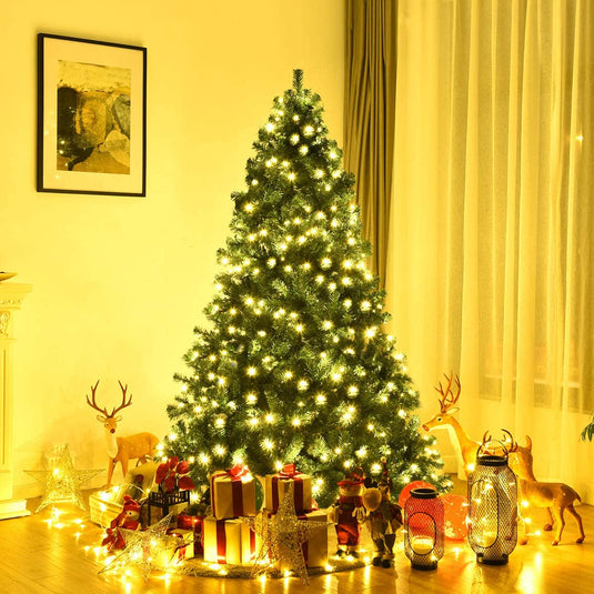 Pre-Lit Artificial Christmas Tree, Premium Hinged Spruce Tree