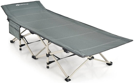 Folding Camping Cot, 882LBS (Max Load) 28.5'' Extra Wide - GoplusUS