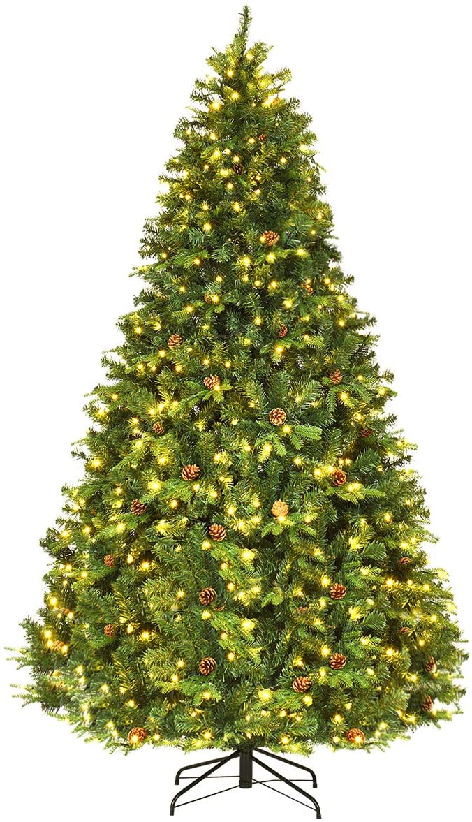 Load image into Gallery viewer, Pre-Lit Artificial Christmas Tree Premium Spruce Hinged Tree with 540 LED Lights
