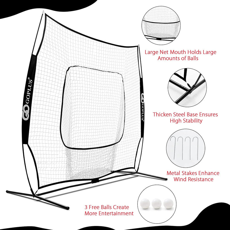 Load image into Gallery viewer, Baseball Softball Practice Combo, 8.5x7 Feet Training Net - GoplusUS
