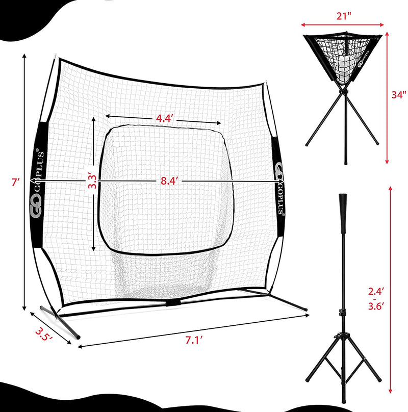 Load image into Gallery viewer, Baseball Softball Practice Combo, 8.5x7 Feet Training Net - GoplusUS
