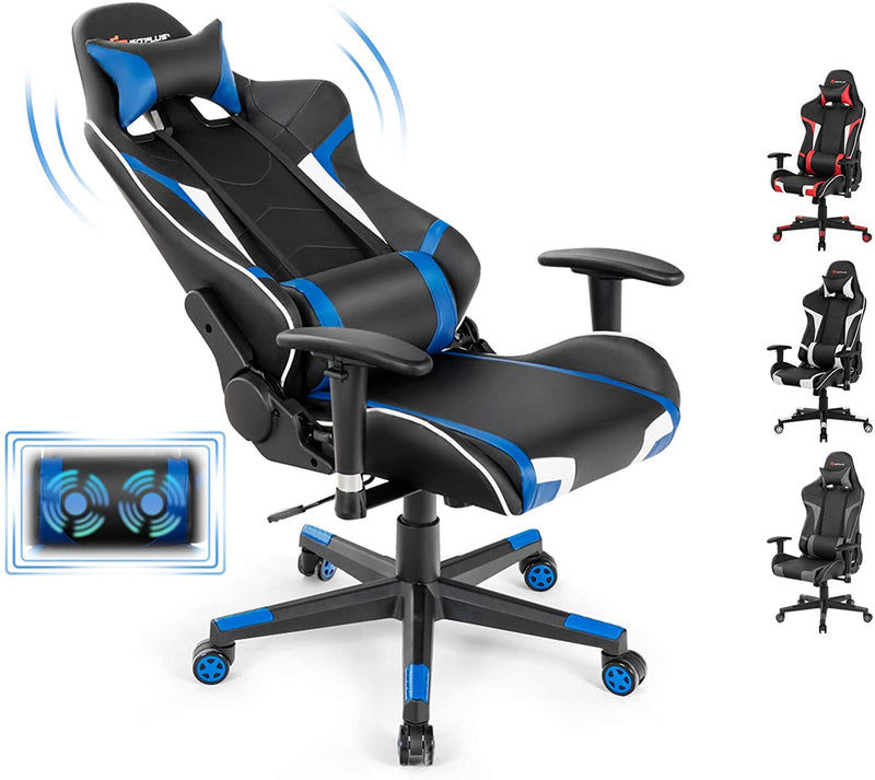 Load image into Gallery viewer, Gaming Chair, Massage Office Chair Computer Gaming Racing Chair - GoplusUS
