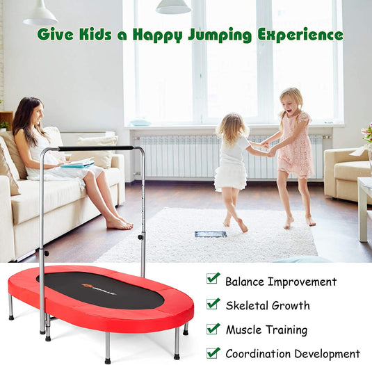 Foldable Trampoline, Double Mini Kids Trampoline Rebounder - GoplusUS