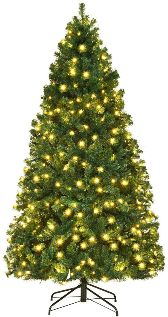 Load image into Gallery viewer, Pre-Lit Artificial Christmas Tree, Premium Hinged Spruce Tree
