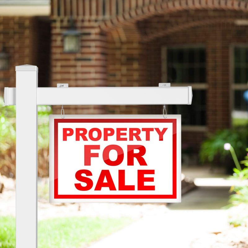 Load image into Gallery viewer, Goplus Vinyl UPVC Real Estate Sign Post, 6 Ft Realtor Yard Sign Post for Open - GoplusUS
