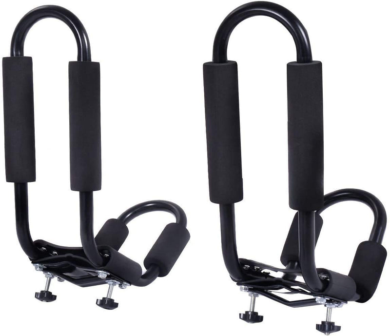 Load image into Gallery viewer, 2 Pairs Kayak Roof Rack, Universal Kayak Carrier J-Bar Rack with 4 Tie Down Straps - GoplusUS
