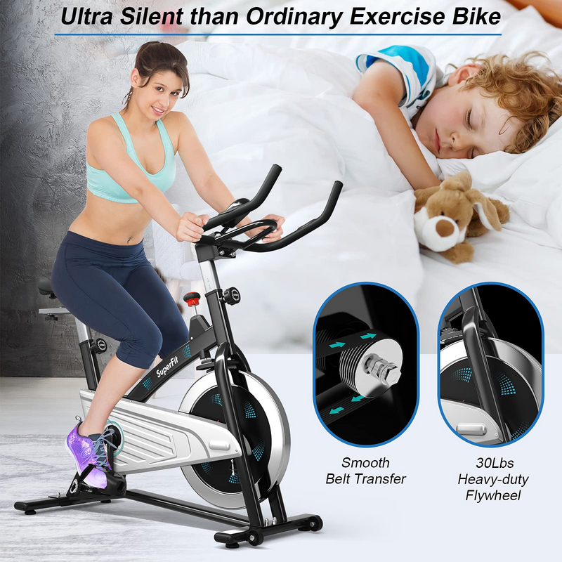Load image into Gallery viewer, Goplus Magnetic Stationary Bike, Indoor Exercise Cycling Bike Smooth Belt Drive - GoplusUS
