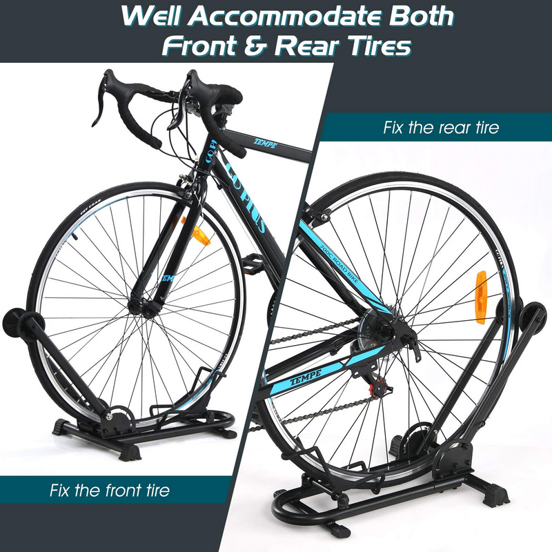 Load image into Gallery viewer, Goplus Foldable Bicycle Floor Stand, Steel Bike Parking Rack Fits 20&quot;-29&quot; Bikes - GoplusUS
