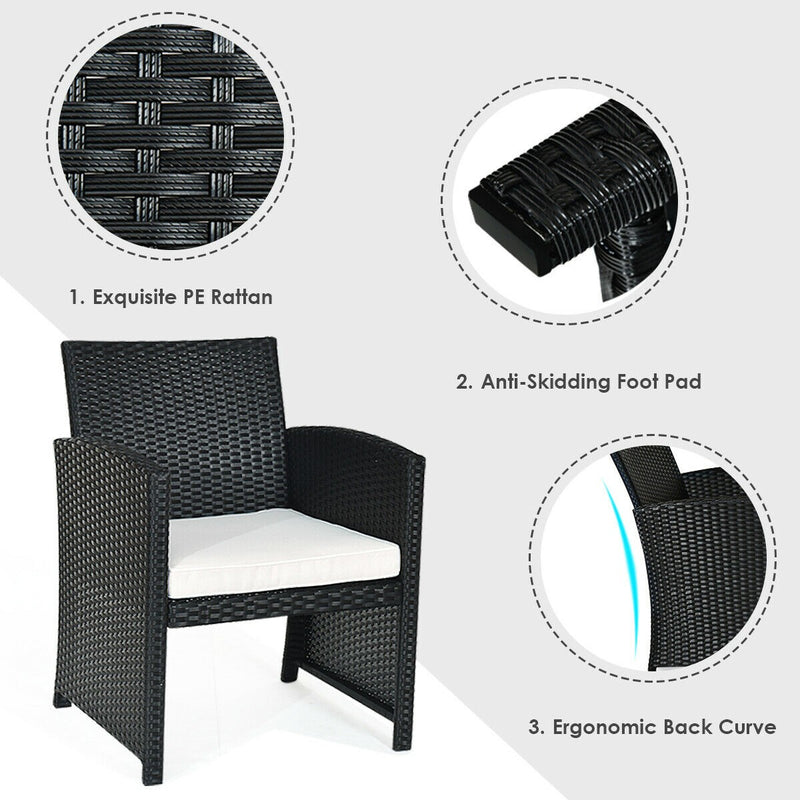 Load image into Gallery viewer, Patio Furniture 4 Pieces Rattan Conversation Sofa Set - GoplusUS
