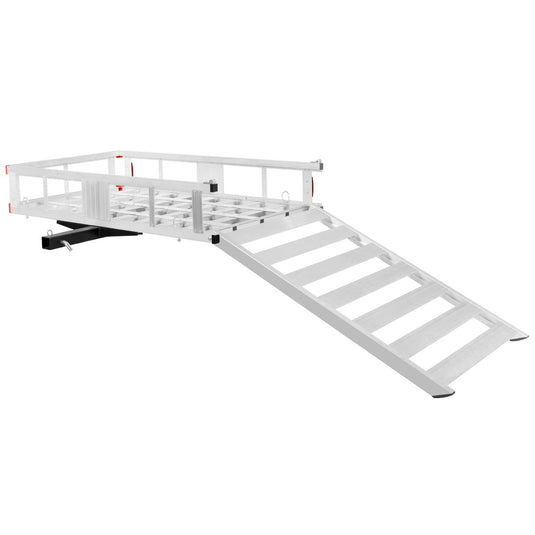 Aluminum Cargo Carrier, 50"x29.5" Hitch Mounted Wheelchair Scooter Mobility Carrier - GoplusUS