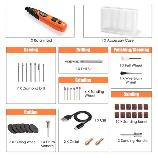 Cordless Rotary Tool Kit with 40 Accessories - GoplusUS