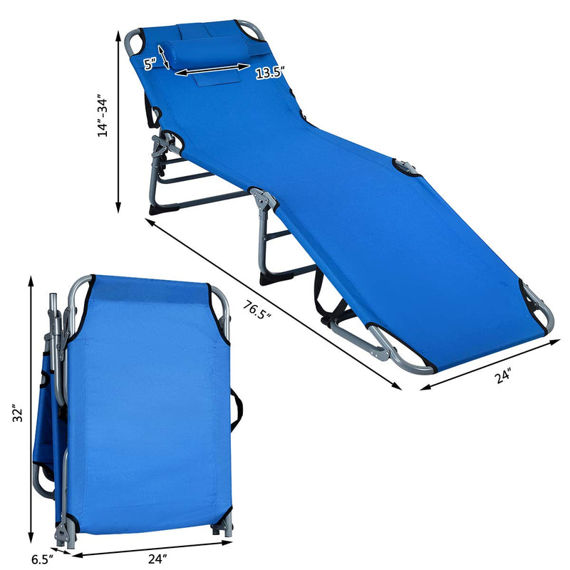 Load image into Gallery viewer, Patio Lounge Chair, Adjustable Folding Recliner - GoplusUS
