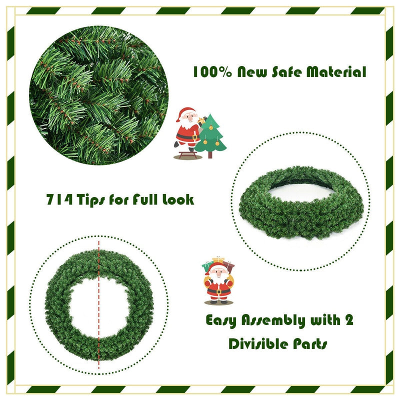 Load image into Gallery viewer, 48&quot; Pre-lit Cordless Artificial Christmas Wreath - GoplusUS
