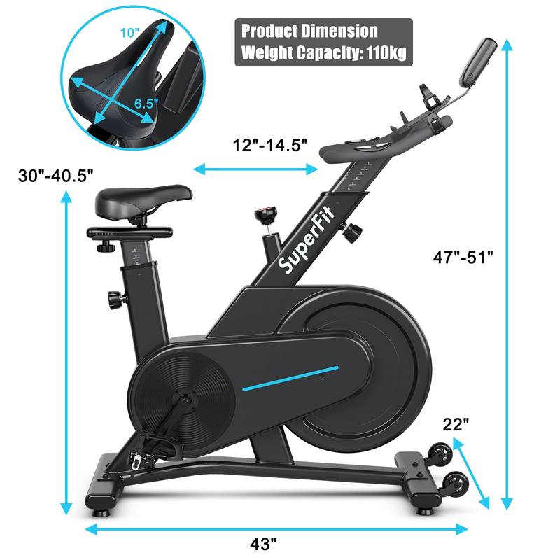 Load image into Gallery viewer, Goplus Magnetic Exercise Bike, Stationary Cycling Bike with Adjustable Seat &amp; Handle - GoplusUS
