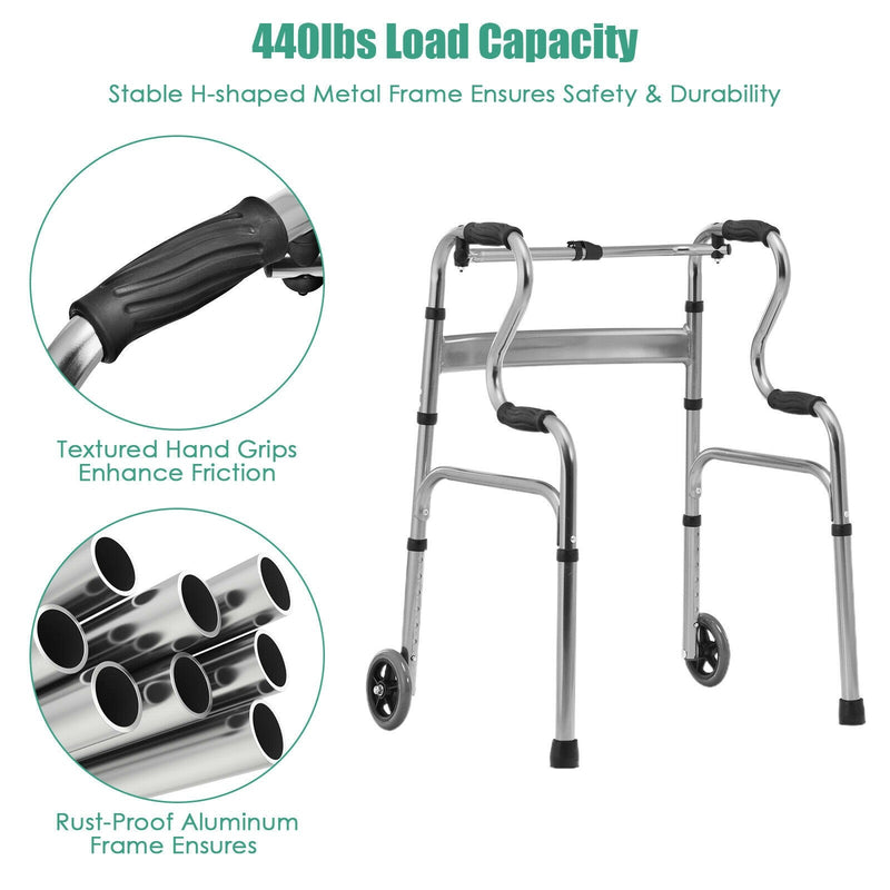 Load image into Gallery viewer, 440LBS Foldable Standard Walker - GoplusUS
