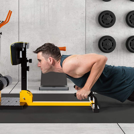 Deep Squat Machine with Anti-Skid Measures, Soft PVC Cover, Handy Wheels - GoplusUS