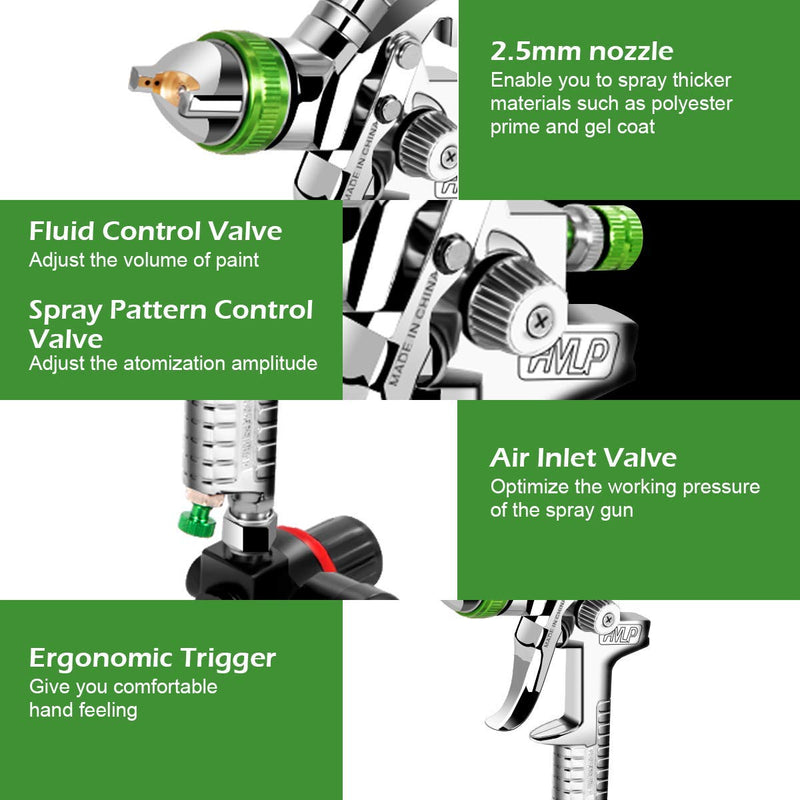 Load image into Gallery viewer, HVLP Spray Gun, Gravity Feed Paint Gun Auto Paint Air Spray Gun - GoplusUS
