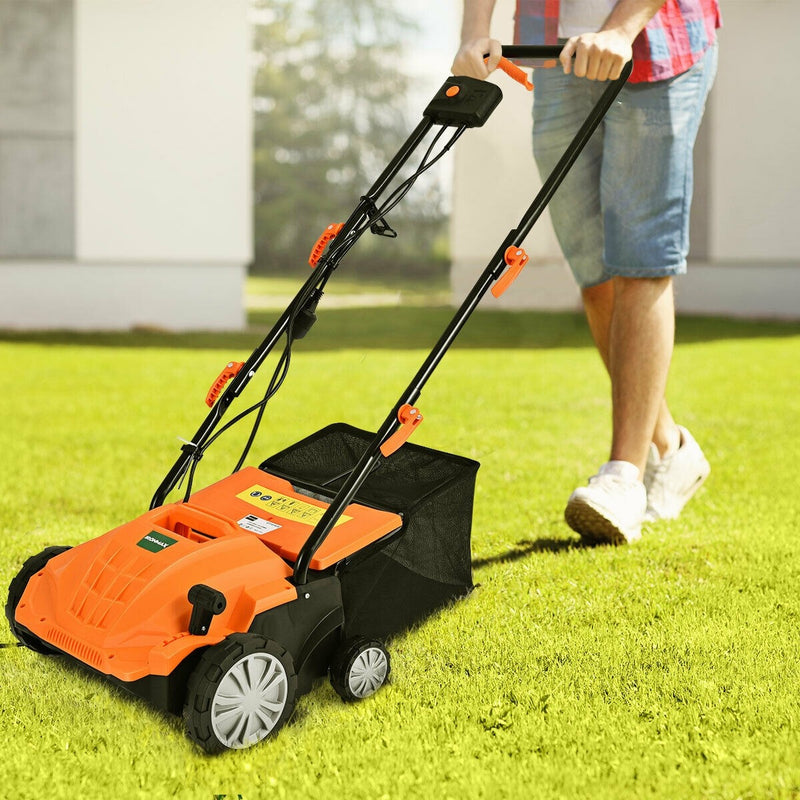 Load image into Gallery viewer, 2-in-1 Lawn Dethatcher 12Amp, 3 Level Depth Adjustable Weeder - GoplusUS
