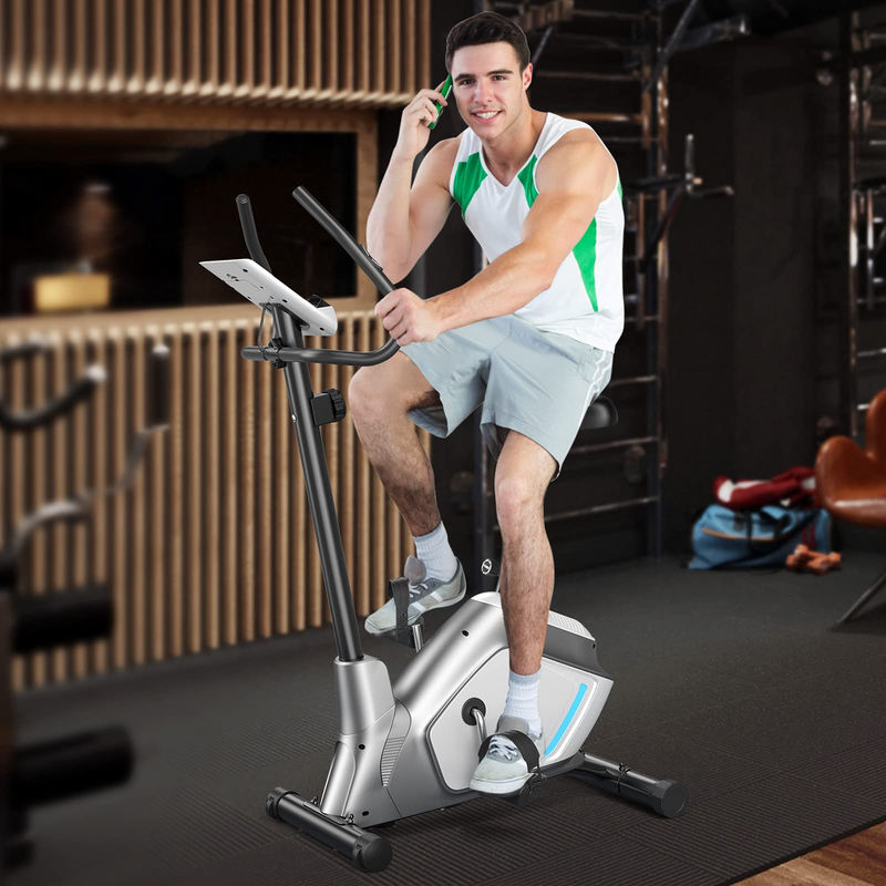 Load image into Gallery viewer, Goplus Magnetic Stationary Upright Exercise Bike, Indoor Cycling Bike w/ 8-level Resistances - GoplusUS
