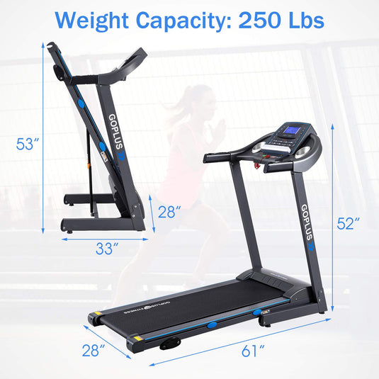 Folding Treadmill with Incline, Superfit Electric Treadmill