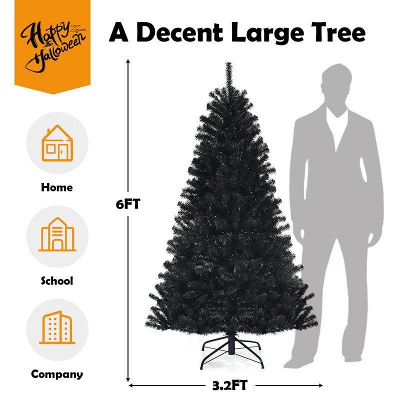 Load image into Gallery viewer, Goplus Halloween Tree, Hinged Artificial Christmas Tree Metal Stand, Perfect Halloween Decoration for Holiday Festival Parties - GoplusUS
