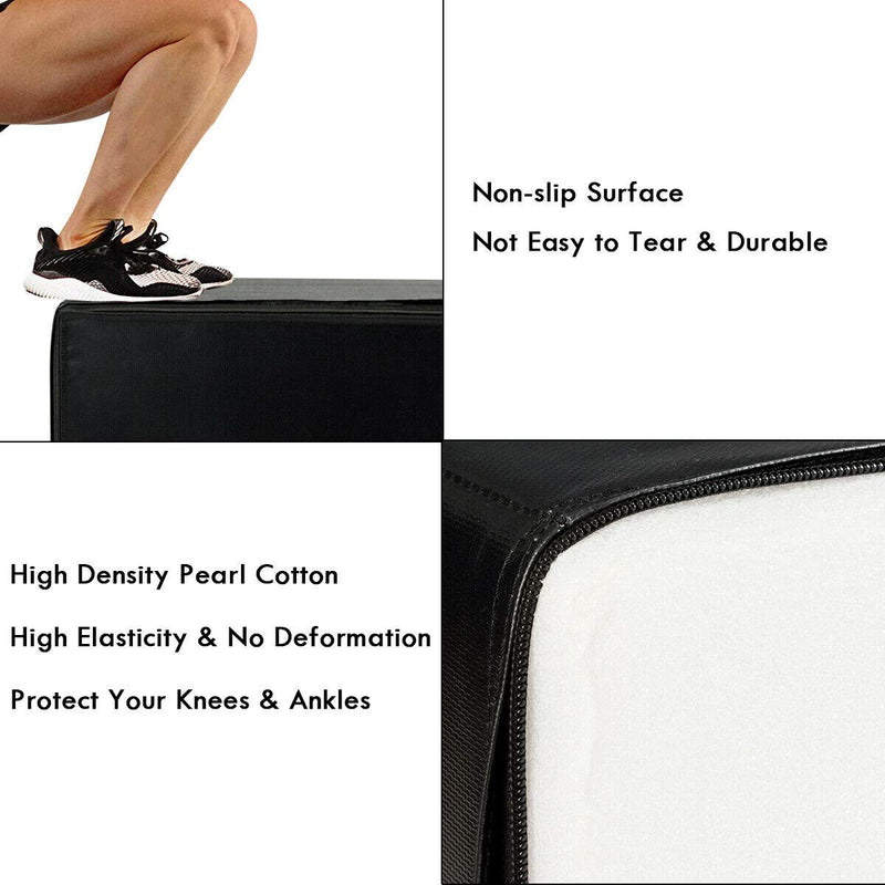 Load image into Gallery viewer, 3-in-1 Jumping Box, Height Adjustment Fitness Foam Plyometric Box - GoplusUS
