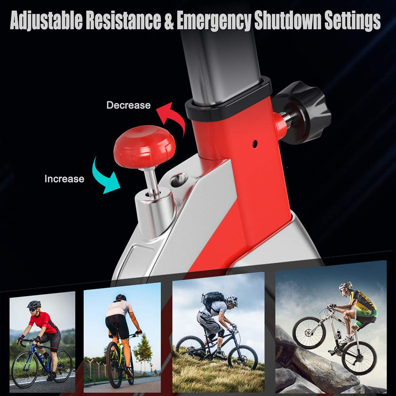 Load image into Gallery viewer, Adjustable Exercise Bike, Stationary Silent Bicycle with Dual-Spring Shock Absorption - GoplusUS
