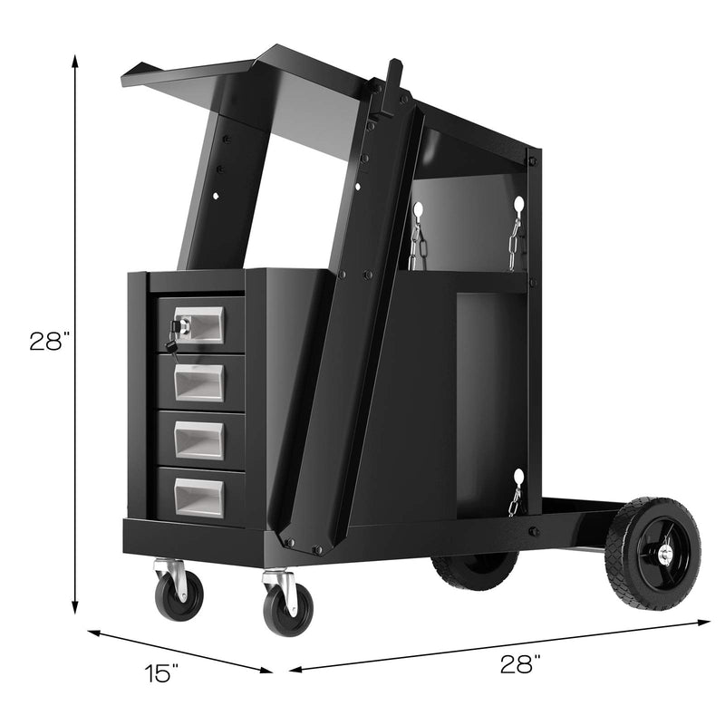 Load image into Gallery viewer, Welder Cart, MIG TIG ARC Welding Plasma Cutter Tank Storage
