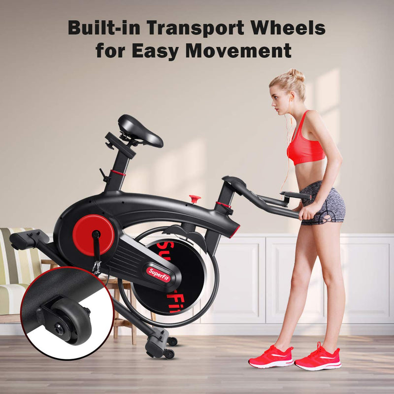 Load image into Gallery viewer, Indoor Cycling Bike, Silent Belt Drive Exercise Bike with Phone Holder - GoplusUS
