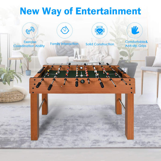48" Foosball Table, Easy-Assemble Soccer Game Table - GoplusUS
