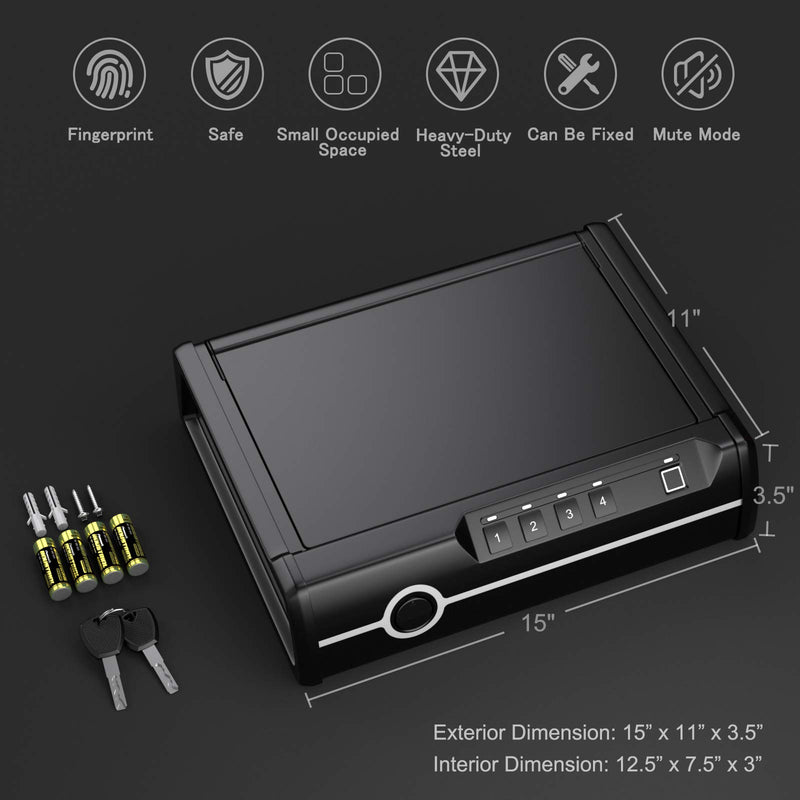 Load image into Gallery viewer, Gun Safe for 2 Pistols, DOJ Approved Pistol Safe - GoplusUS
