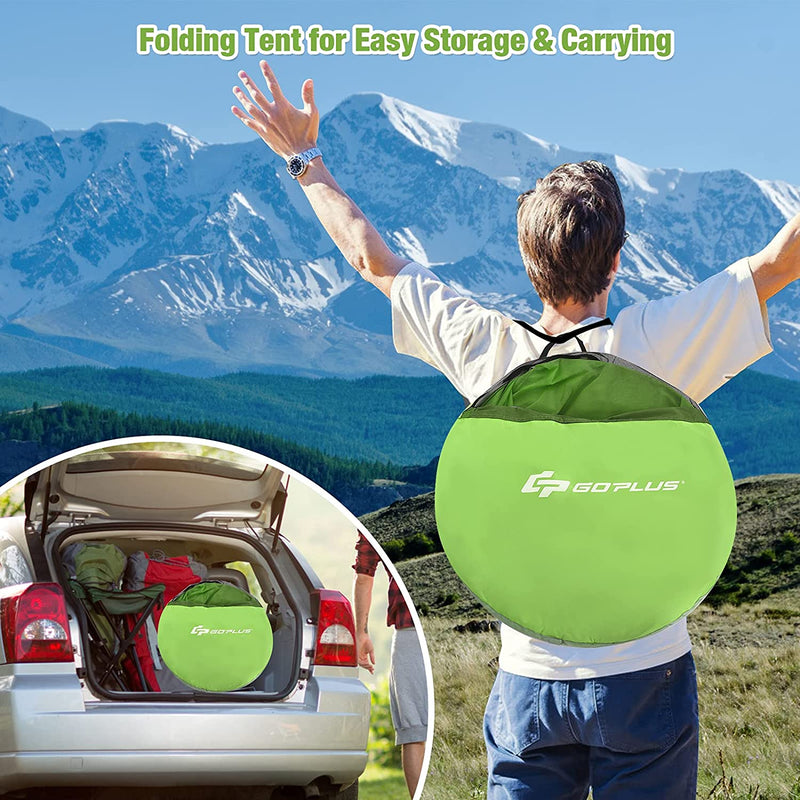 Load image into Gallery viewer, 3-4 Person Pop Up Beach Tent, Portable Instant Beach Sun Shade Shelter w/UPF 50+ UV Protection - GoplusUS
