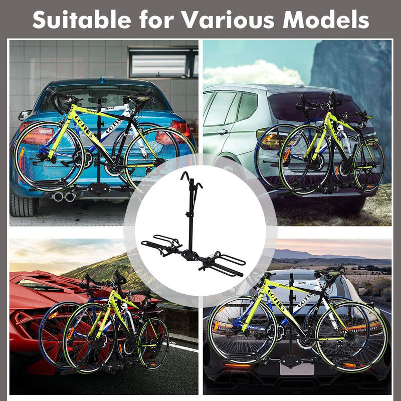 Load image into Gallery viewer, 2-Bike Hitch Mount Rack Hitch Mounted Bike Carrier Foldable Receiver 2&quot; - GoplusUS
