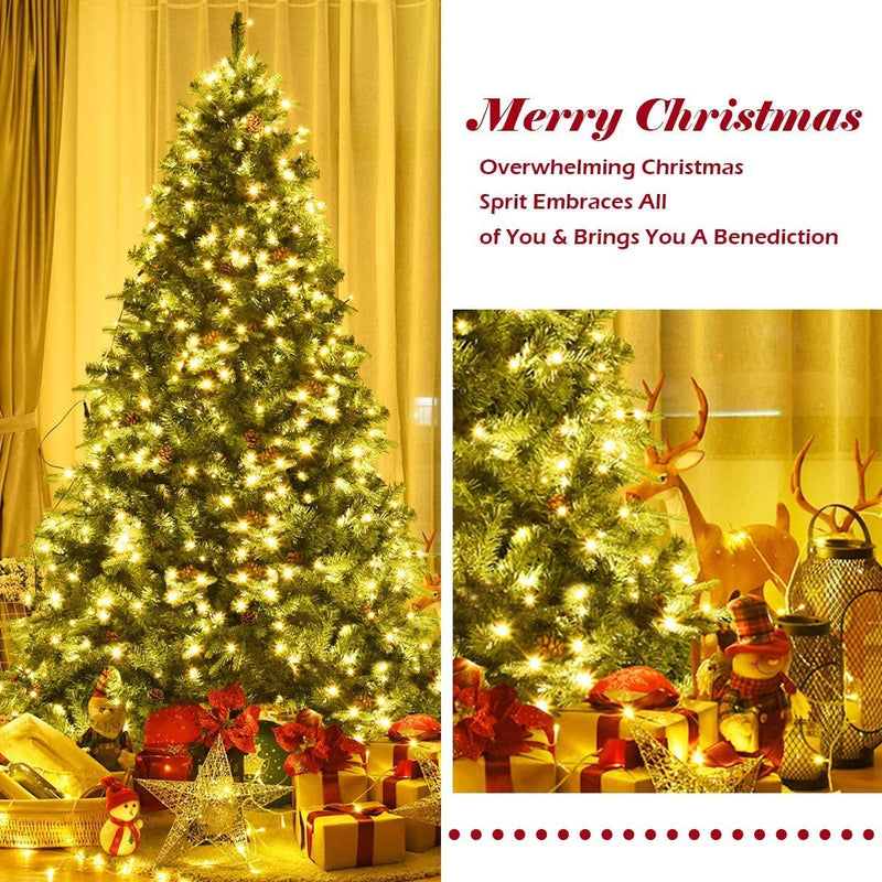 Load image into Gallery viewer, Pre-Lit Artificial Christmas Tree Premium Spruce Hinged Tree with 540 LED Lights
