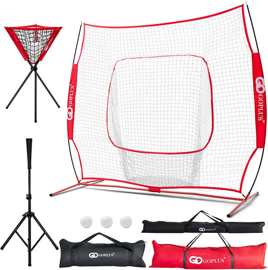 Baseball Softball Practice Combo, 8.5x7 Feet Training Net - GoplusUS