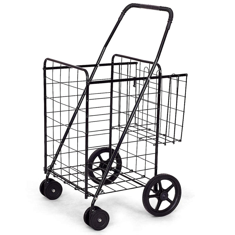 Load image into Gallery viewer, Jumbo Folding Shopping Cart for Grocery Laundry Book Luggage Travel - GoplusUS
