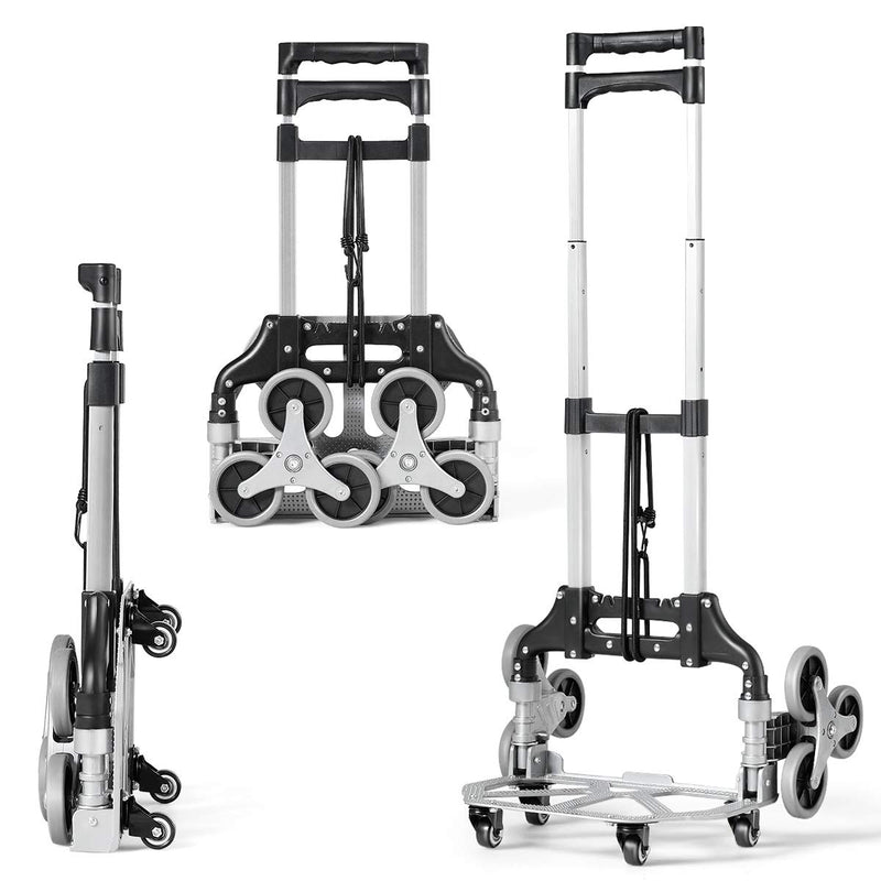 Load image into Gallery viewer, Goplus Stair Climbing Cart, All Terrain Stair Climbing Hand Truck with Bungee Cord, Heavy Duty with 6 Wheels - GoplusUS
