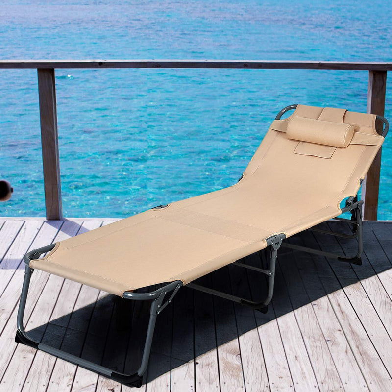 Load image into Gallery viewer, Patio Lounge Chair, Adjustable Folding Recliner - GoplusUS
