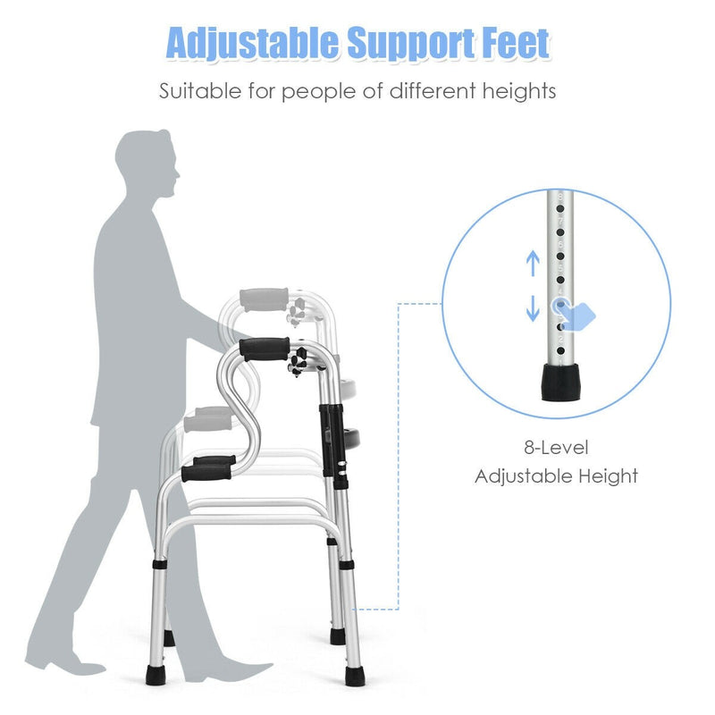 Load image into Gallery viewer, Folding Walker, 400LBS FDA Certification Toilet Armrest - GoplusUS
