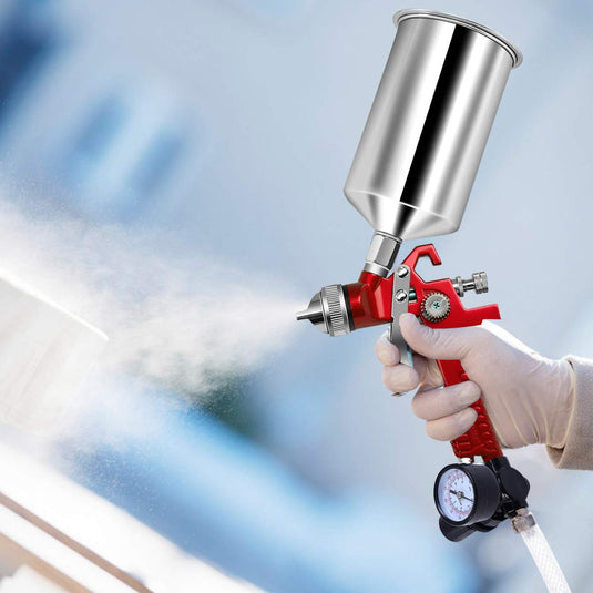 HVLP Air Spray Gun Set- 3 Sprayguns, Auto Paint, Basecoat - GoplusUS