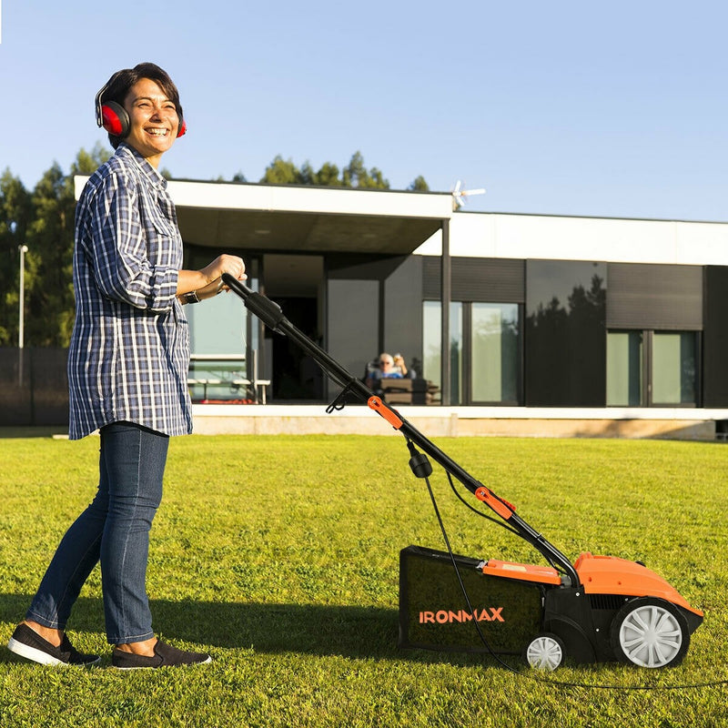 Load image into Gallery viewer, 2-in-1 Lawn Dethatcher 12Amp, 3 Level Depth Adjustable Weeder - GoplusUS
