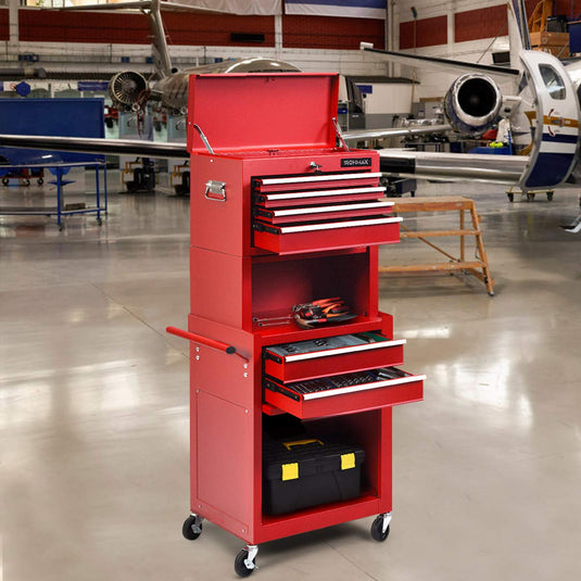 6-Drawer Rolling Tool Chest w/Riser - GoplusUS