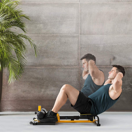 Deep Squat Machine with Anti-Skid Measures, Soft PVC Cover, Handy Wheels - GoplusUS