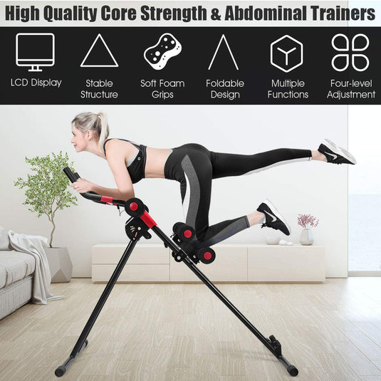 Ab Trainer Foldable Abdominal Trainer Ab Vertical - GoplusUS