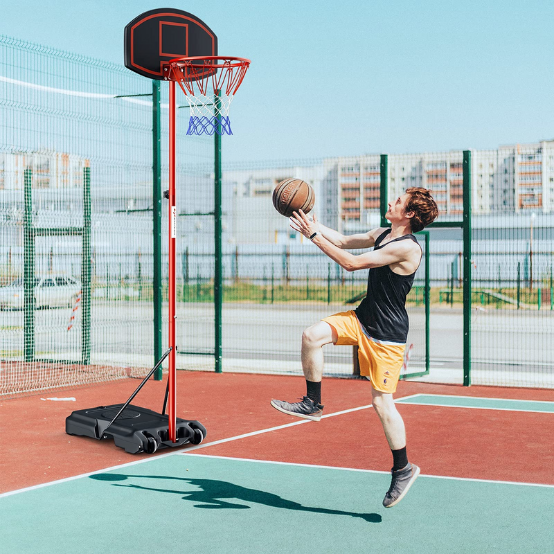Load image into Gallery viewer, Portable Basketball Hoop, Height Adjustable Basketball Goal System [6.5FT-8.5FT] w/Shatterproof Backboard
